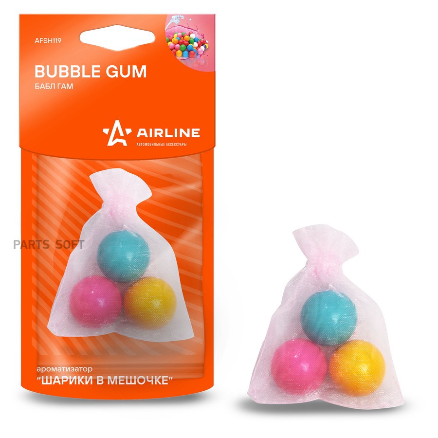 Ароматизатор подвесной (Bubble Gum) "AIRLINE" (мешочек с гранулами) - AIRLINE None None